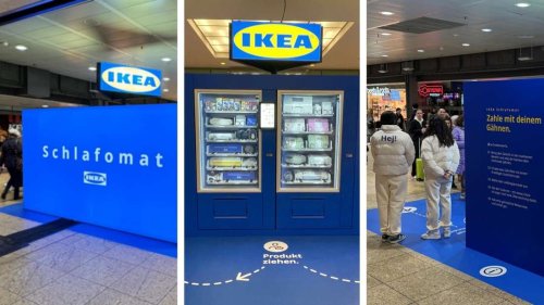 Ikea stellt skurrile Automaten mitten an deutschen Bahnhöfen auf – sie werden in Kürze wieder abgebaut