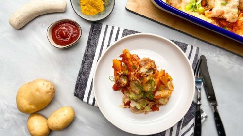 Neues vom Pommesbuden-Klassiker mit Leibspeisen-Potenzial: Currywurst-Kartoffel-Auflauf