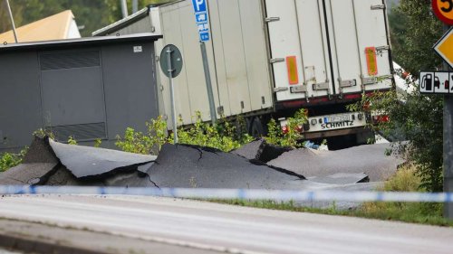 Europastraße nach Erdrutsch in Schweden eingestürzt