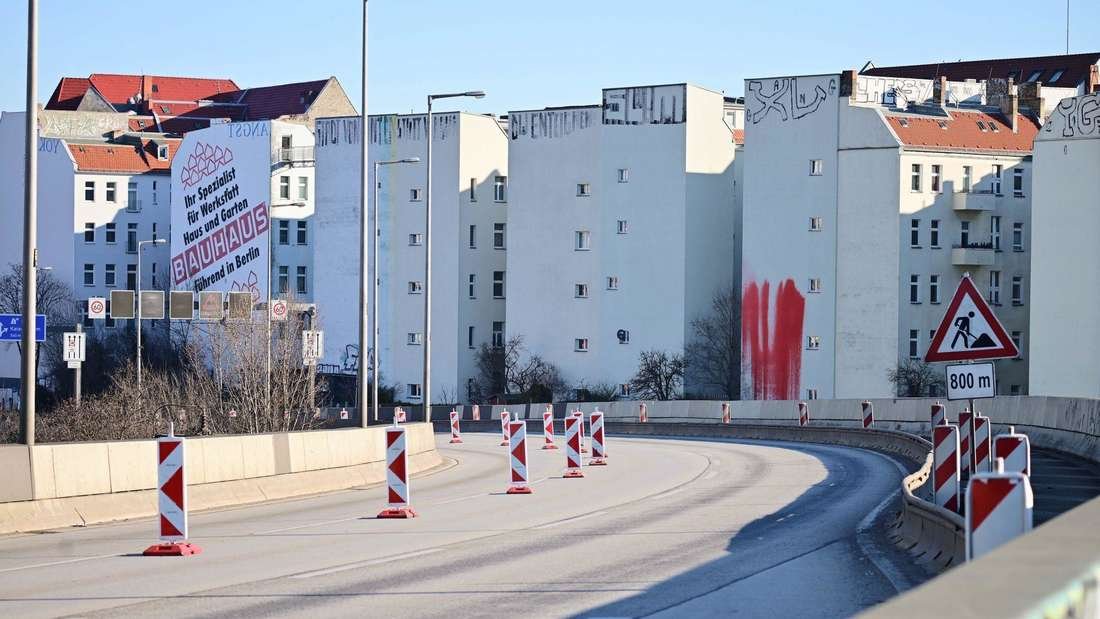 Jahrelange Vollsperrung einer Stadtautobahnbrücke in Berlin