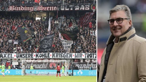 Hellmann reagiert auf Plakat der Eintracht-Ultras mit Humor