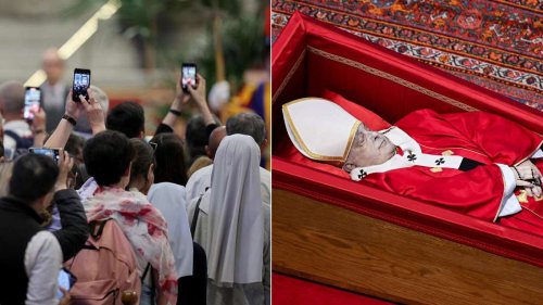 „Respektloses Verhalten“ am Papst-Sarg: Gläubige äußern Unmut über bestimmte Trauernde
