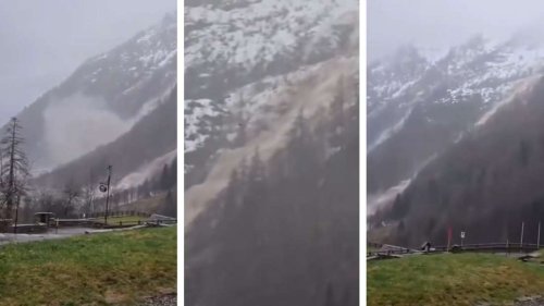 Lawine in Valsesia im Video: Gewaltige Kraft reißt alles mit