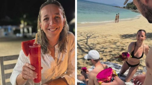 Franziska Preuß sendet Grüße aus Urlaubsparadies