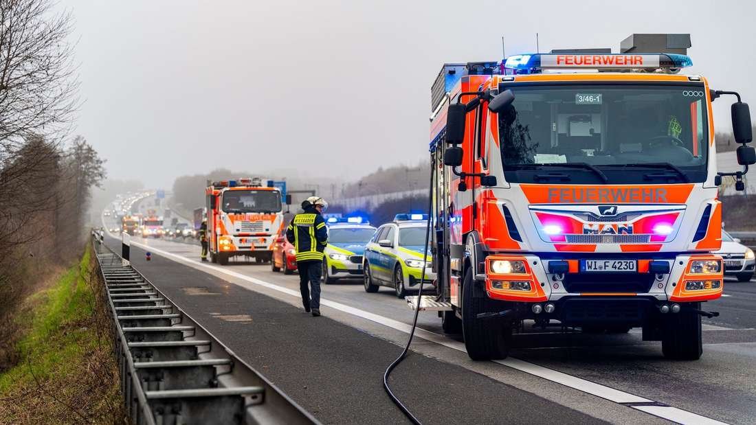 Schwerer Lkw-Unfall auf A3: Langer Stau am Morgen in Richtung Frankfurt