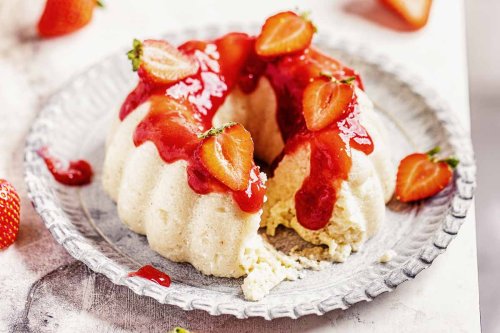 Griess-Pudding mit Erdbeeren
