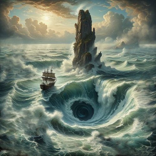 Tomber de Charybde en Scylla. Origine, signification proverbe, expression populaire. Dictionnaire locutions