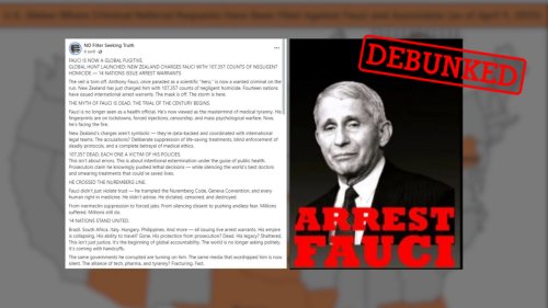 No, former Covid adviser Anthony Fauci isn’t facing criminal charges in the US or elsewhere