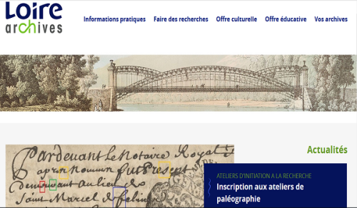 Un nouveau site web pour les Archives de la Loire