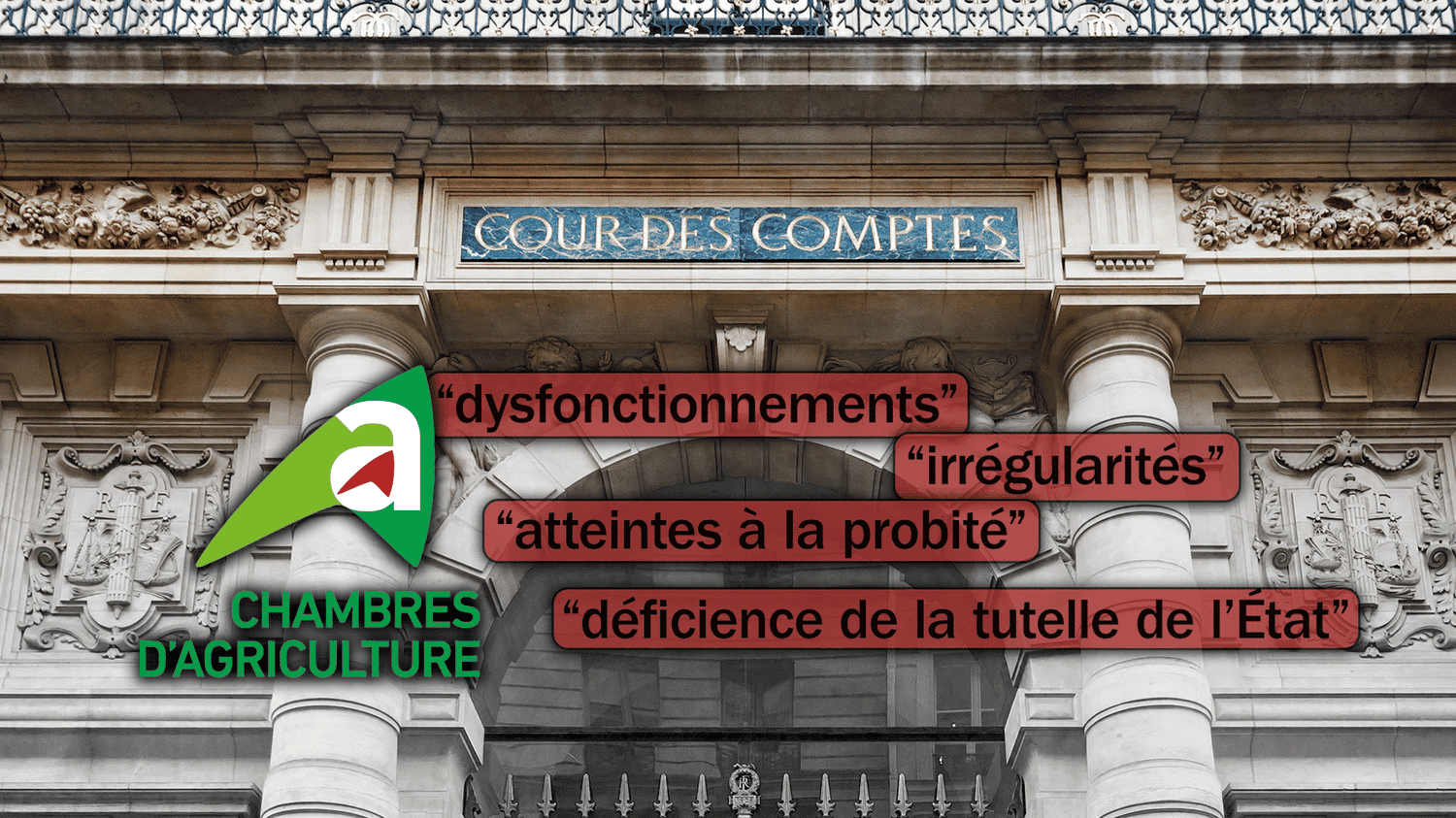 ENQUETE. Corruption, favoritisme, décisions illégales : la Cour des comptes dénonce les dérives des chambres d’agriculture