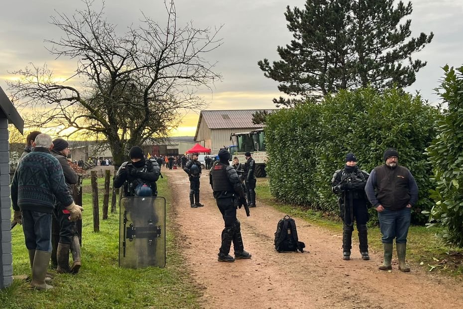 DIRECT. Des centaines d’agriculteurs s’opposent à l’abattage d’un troupeau menacé d’euthanasie à cause de la dermatose : la gendarmerie intervient sur place