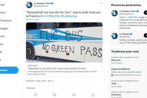 Italie : des militants anti-pass sanitaire s'en prennent à un bus français