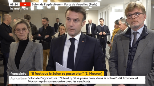 Direct Le Salon de l'agriculture "doit se tenir dans le calme", appelle Emmanuel Macron après les heurts entre manifestants et forces de l'ordre
