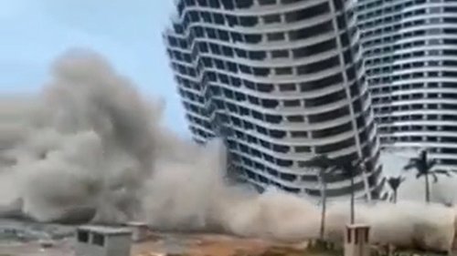 Chine : une vidéo montre-t-elle que des dizaines d'immeubles neufs sont détruits en ce moment à travers tout le pays ?