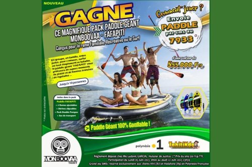 Gagnez un Méga pack Paddle géant Monboova - Fafapiti !