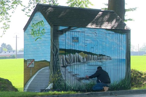 Street art en milieu rural : l'artiste Diez embellit les transformateurs EDF