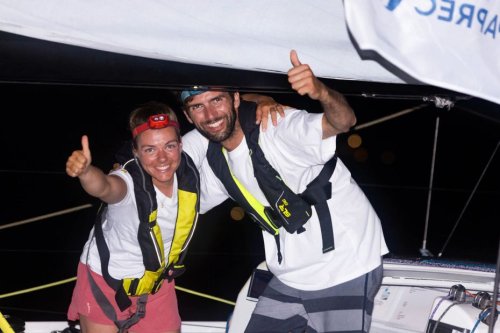 Transat Paprec. Le duo Charlotte Yven et Hugo Dhallenne, vainqueur à l'arrivée aux Antilles
