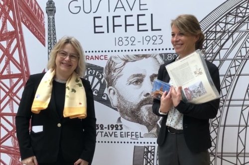 Un timbre à l'effigie de Gustave Eiffel dévoilé à Dijon
