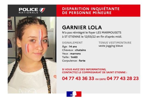 Appel à Témoin : la police recherche une adolescente disparue à Saint-Etienne