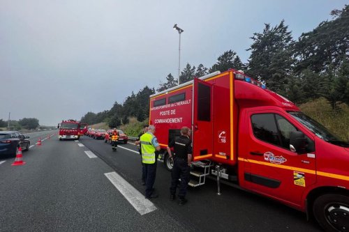 Autoroute A709 : camion en feu, coupure dans les deux sens près de Montpellier