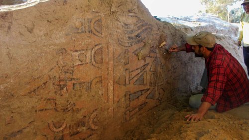 Au Pérou, les archéologues redécouvrent une fresque murale pré-colombienne "exceptionnelle"