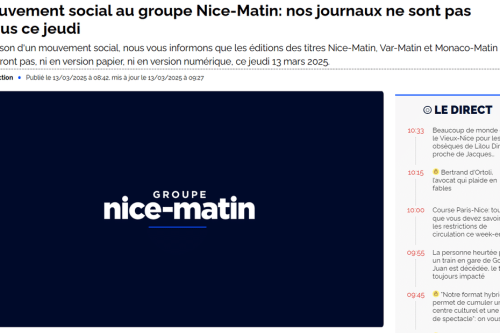 Pourquoi les salariés de Nice-Matin sont en grève ce jeudi 13 mars