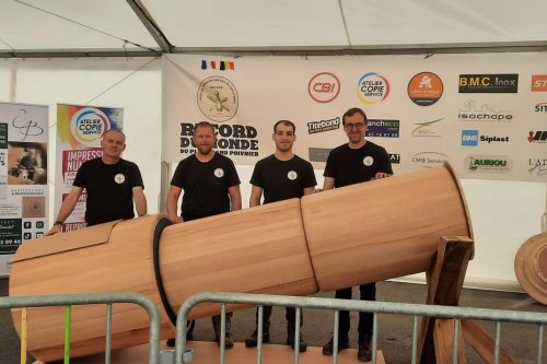 INSOLITE. Ils tentent de battre un record du monde en fabriquant en bois un ustensile de cuisine géant