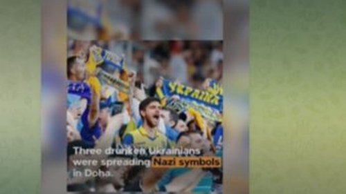 VRAI OU FAKE : des supporters ukrainiens ont-ils dessiné des symboles nazis durant la Coupe du monde ?