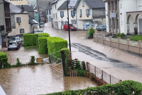 IMAGES. Crues dans les Hautes-Pyrénées provoquées par des orages et de fortes pluies