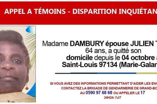La gendarmerie recherche Madame Thérèse Julien Dambury