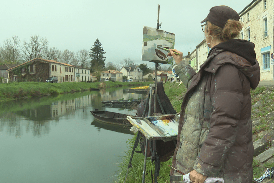 Le Marais poitevin, source d'inspiration de la Saint-Pierraise Raphaële Goineau, peintre de la Marine nationale
