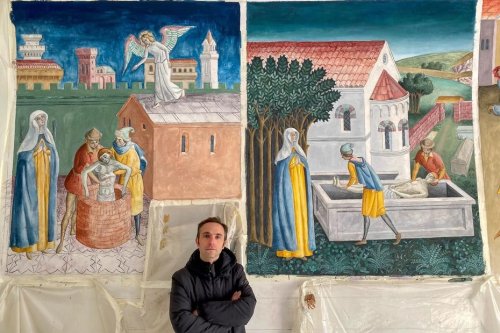 Une chapelle en ruine reprend vie grâce à deux passionnés, un fresquiste et un mécène
