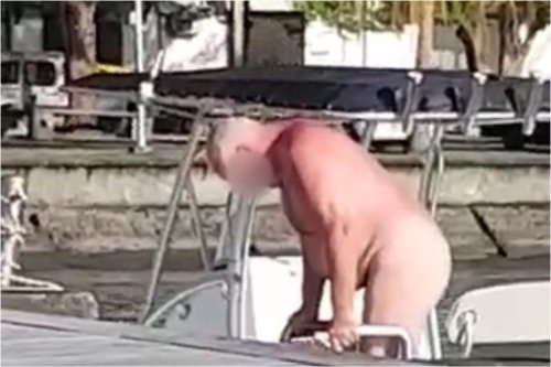 Deux visiteurs aperçus nus sur le quai du bourg de Saint-Pierre…en plein jour