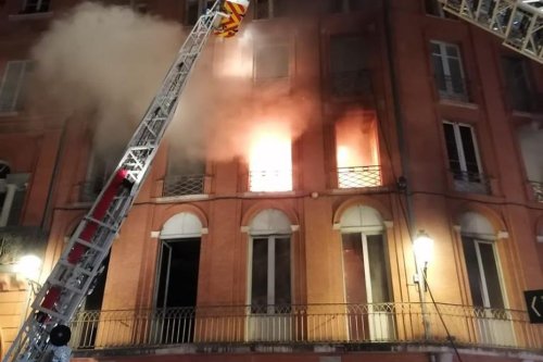 Toulouse : incendie en plein cœur du centre ville, deux blessés évacués vers l'hôpital Purpan