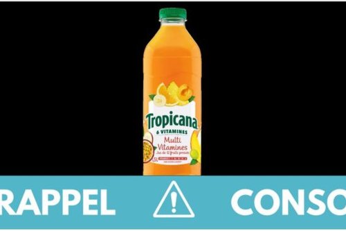 Alerte à la consommation : des jus de fruits Multivitaminés Tropicana rappelés