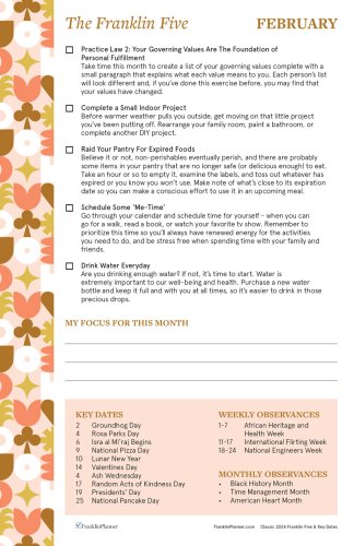 The Franklin Five: February 2024 – FranklinPlanner Talk