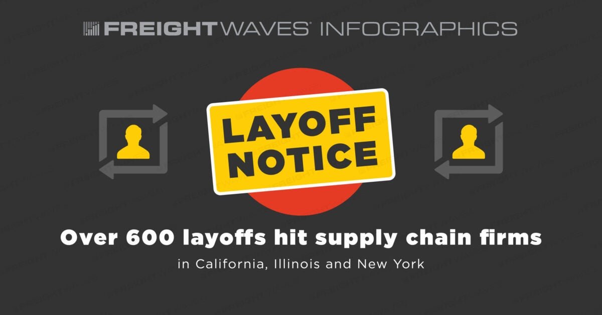 FreightWaves Infographics: Over 600 Layoffs Hit Supply Chain Firms In ...