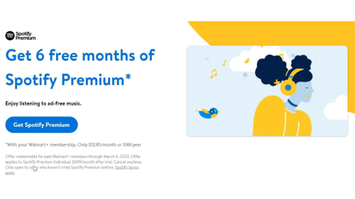 Reminder: Amex Platinum cardholders can get 6 months of Spotify Premium for free with Walmart+