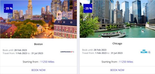 Flying Blue Promo Rewards: Save 25% On Economy & Business Class To Europe & North Africa For Travel 2/1-7/31