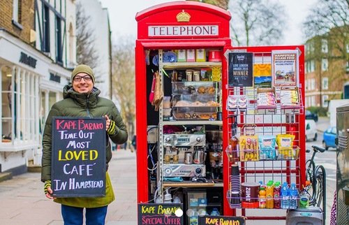 London's Iconic Red Boxes Reborn as Shops: Phone Booth Curry for Lunch?