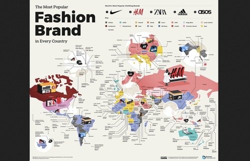 The Most Popular Fast Food and Fashion Chains in Each Country