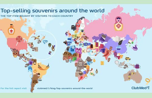 MAPS: Learn the Most Popular Tourist Souvenir In Countries Around the World