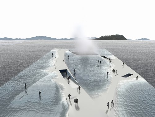 Ocean Platform Allowing you to Walk Towards the Water