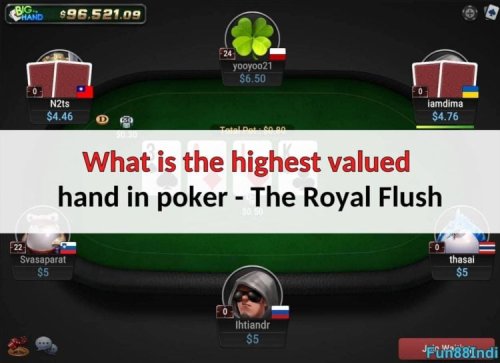 What is the highest valued hand in poker 2022 - Royal Flush