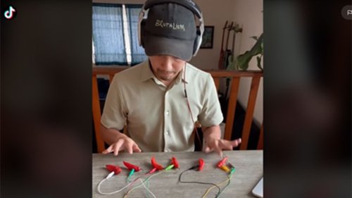 Man playing Red Hot Chili Peppers’ Can’t Stop riff using actual chili peppers gets a spicy reception
