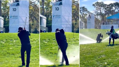 Adam Hadwin Breaks Sprinkler During Valspar Championship