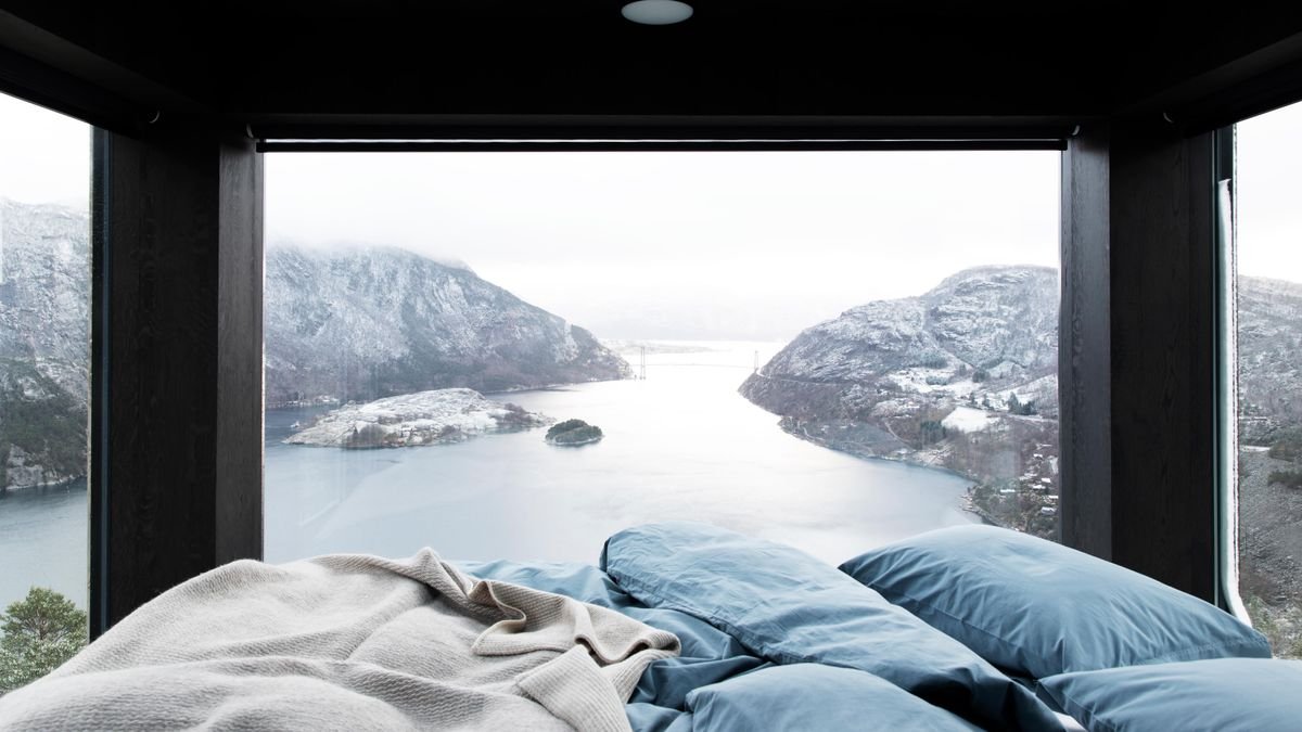 Explore these one-legged cabins above a Fjord in Norway
