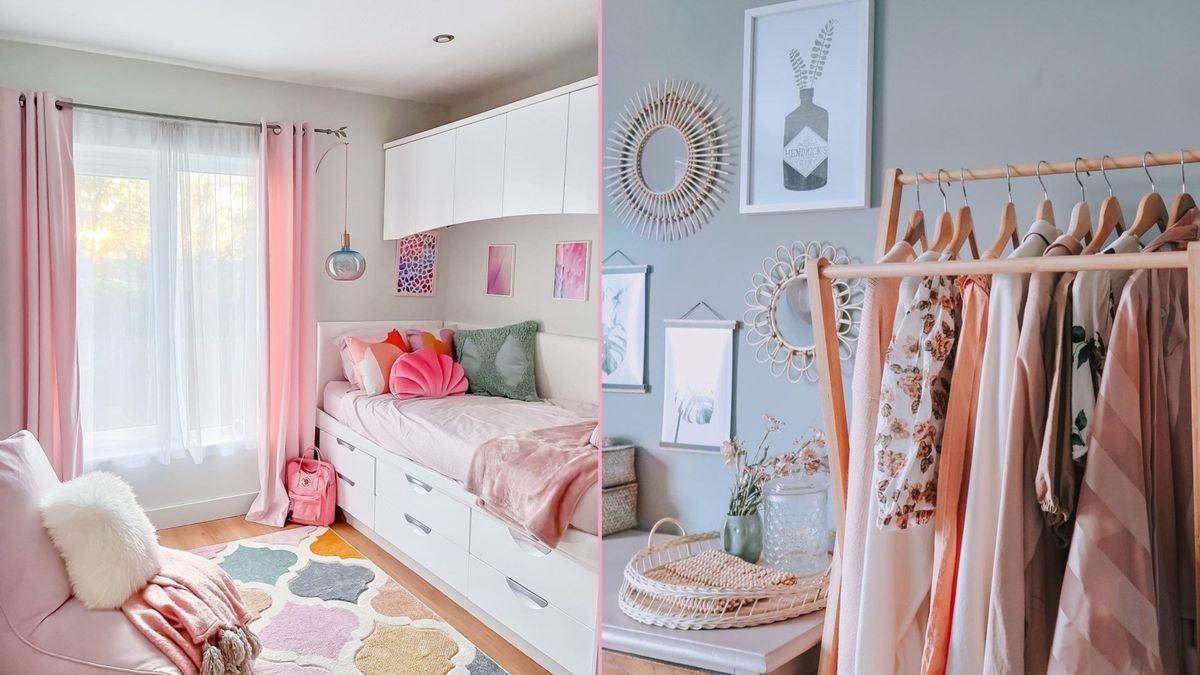 These small bedroom storage ideas are seriously cute