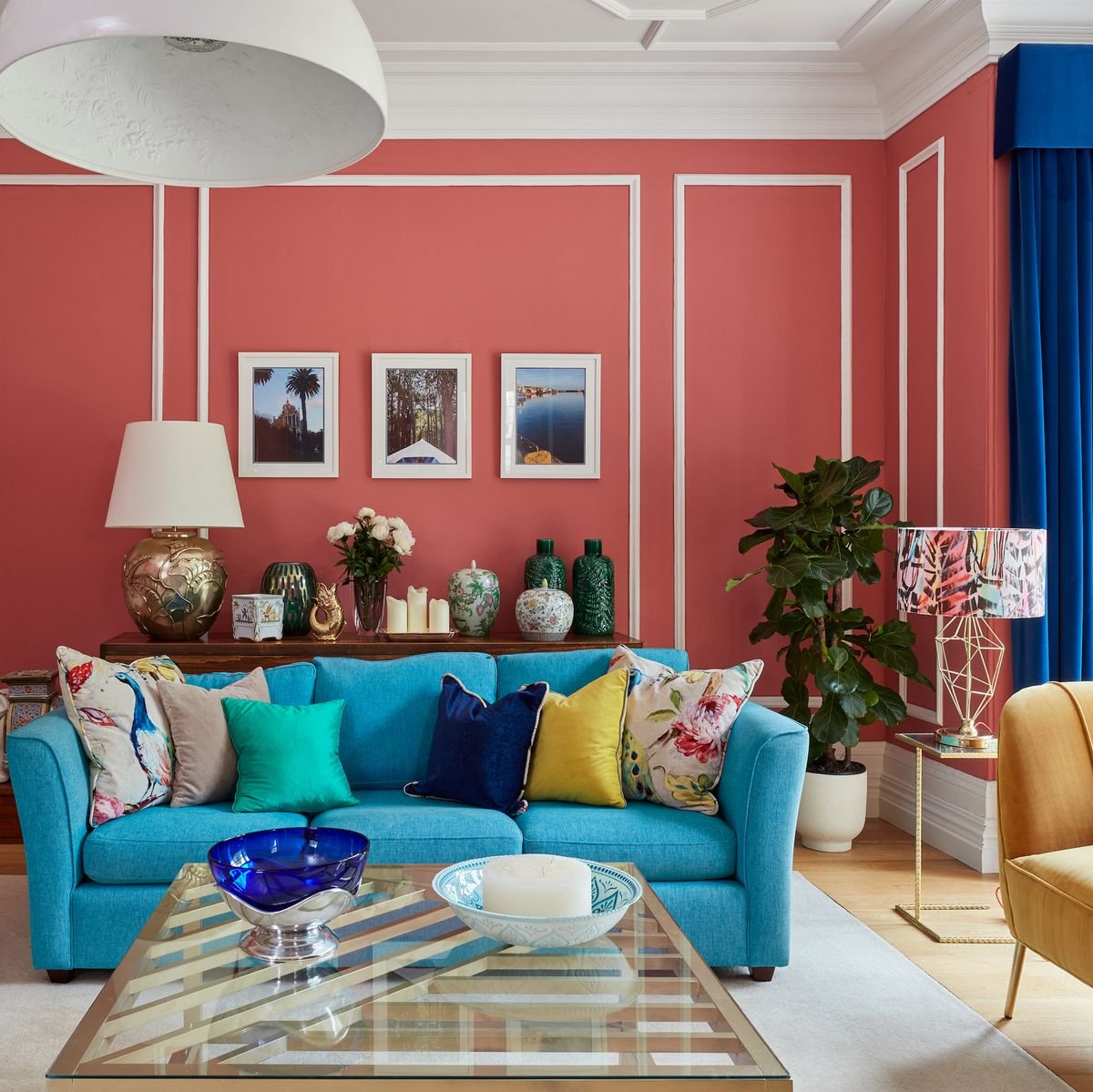 Happy colours for living rooms – avoid sad hues for a mood-boosting space