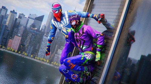 Marvel's Spider-Man 2's new suits are getting Barbie and The Fresh Prince of Bel-Air comparisons from fans